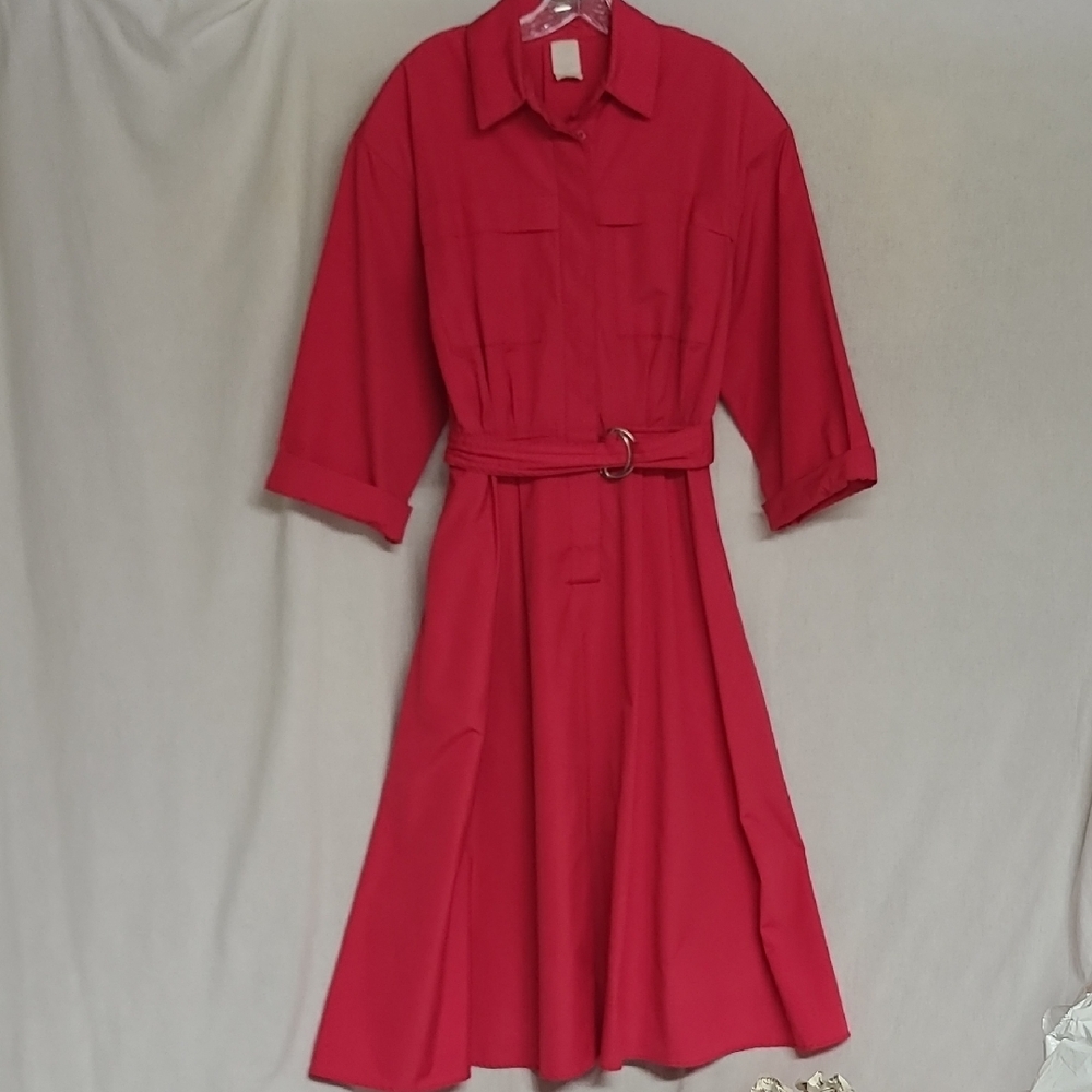 Vintage Pink Utility Maxi Dress Sz 12